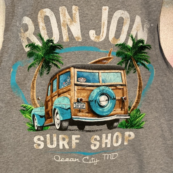 🔥EC🔥F/B Ron Jon Surf Shop Cotton Blend Crewneck Tank Top Shirt. - Picture 5 of 6